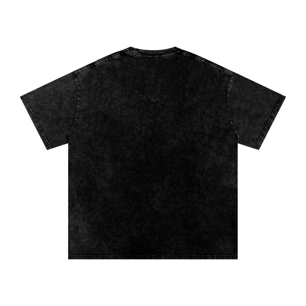 Strikr Branded Snow Washed Oversized Cotton T-Shirt